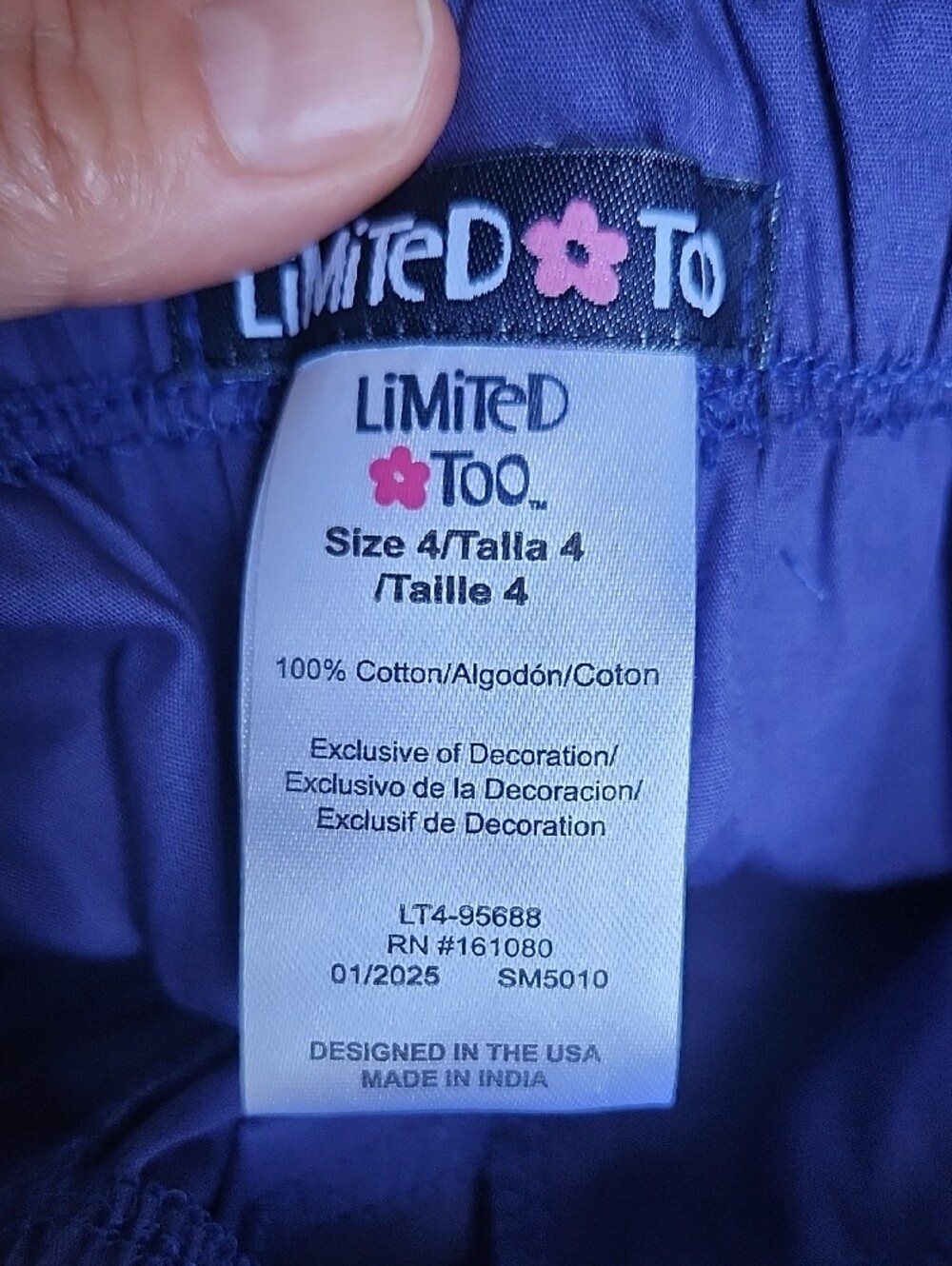 Limited Too Girls Sporty 2-Piece Set Pink Crop Top Purple Pants Size 4 - Picture 11 of 14